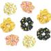 VASANA 8 Pieces Colorful Pineapple Printed Cloth Elastic Hair Scrunchies Hair Bands Ties Ponytail Holder with Excellent Elasticity and Resilience for thick Thin Long or Short Hair (Random Color)