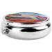 Colorful Mountains Portable Metal Pill Box Round Mini 3-Compartment for Small Pills | Travel Essential & Hinged Design - Buy Online on GoSupps.com