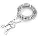 KOMUNJ Dog Tie Out Cable 9.84ft Chew Proof Long Steel Wire Double Heads Tieout Leash for Small Medium and Larger Dog Outdoor Walking Camping Picnic