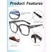 JIM HALO Blue Light Blocking Glasses for Women - Oversized Square Computer Glasses with Metal CP Temples in Gray Tortoise - Stylish Eye Protection for Work & Play - Buy Online on GoSupps.com