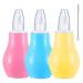 GWAWG 3 PCS Baby Nasal Aspirator Nose Sucker for Newborn Bulb Syringe Baby Nose Nasal Cleaner Mucus Removal for Toddler Newborn Blue Yellow Pink