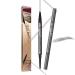 EONFAVE 2in1 Magic Eyebrow Pen with 4 Points 3D Microblading Eyebrow Pen Waterproof and Smudgeproof New Eyebrow Pencil More Durable and Natural Dark Gray 03