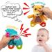 Teytoy 2 Pcs Crinkle Baby Toys with Teether | Newborn Teething Sensory Bib | Soft Snuggle Security Blanket for Unisex Babies 0-36 Months - Owl and Deer Design - Buy Online on GoSupps.com