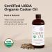 Organic Castor Oil 4oz - Pure & Natural Cold Pressed for Lashes, Eyebrows, Hair & More - Buy Online on GoSupps.com