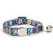 Moonpet Personalized Cat Neck Band - Custom Name & Phone Number Necklace with Safety Closure & Bell - Dark Flower Design - Buy Online on GoSupps.com