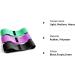 Fabric Resistance Bands Set of 3 for Hips & Glutes - Non-Slip Workout Bands for Men and Women - Strength Training Yoga Pilates Fitness - Black Purple Green - Buy Online on GoSupps.com