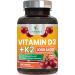 Vitamin D3 + K2 Supplement 2 in 1 Formula with MK-7 - High Potency Vitamin D & Vitamin K2 MK7 Complex - Heart Health Support Bone Teeth & Immune Support Non-GMO - 120 Chewable Tablets 120 Count (Pack of 1)