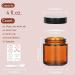 Yishik 4 oz Amber Glass Round Jars with Black Lids 6 Pack Empty Cosmetic Jars Face Cream Storage Containers for Powder Lotion Beauty Products Travel Favors Amber-4oz - Buy Online on GoSupps.com