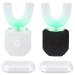 Romooa 2 Pieces Ultrasonic Electric Toothbrush Adults U Shaped Automatic Toothbrushes for Teeth Whitening  3 Brush Heads  Whole Mouth 360 Degree Cleaning Hands Rechargeable IPX7 Waterproof (Base)