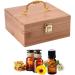 BEUNYOW 25-Hole Portable Bamboo Aromatherapy Gift Box - Essential Oils Nail Polish & Fragrance Storage Case - Buy Online on GoSupps.com