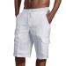 CEWIFO running pants leisure pants color pants solid linen summer men cotton pants and men's pants shorts men jack & training pants men cotton wide casual trousers men short cotton a5-white m