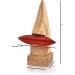 Indus Lifespace Decorative Wood Glass Holder | Stylish Home & Office Desk Decoration (Red Lips) - Buy Online on GoSupps.com