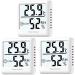 Hoyiours digital room thermometer 3 pieces of room temperature monitor and humidity meter room thermometer hygrometer white white * 3