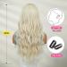 Oefei Long Platinum Blonde Wigs for Women | Natural Wavy Synthetic Heat-Resistant Party & Cosplay Wear - Buy Online on GoSupps.com