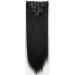 SEGO 8 Pieces Clip In Hair Extensions Straight 18 Clips Full Head Clip In Hairpiece Hot Stylish Hair 23" Inch Natural Black 23" Natural Black - Buy Online on GoSupps.com