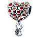 Crystal Jade Pendant Necklace Amulet Jewelry Women's Jewellery 925 Sterling Silver Pendant Beads Red Heart Sterling Silver Beads Fit for Women Bracelet Necklace Pendant