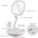 BEAUTIFIVE Lighted Makeup Mirror - Double Sided Magnifying Vanity Mirror with Lights for Travel - Adjustable Brightness, Angle, and Height - LED Compact Mirror 1X/7X - Buy Online on GoSupps.com