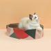 ComSaf MSBC Cat Scratcher Cardboard Corrugated Scratch Pad - Oval Cat Scratcher Lounge Bed and Furniture Protector with Training Toy - Buy Online on GoSupps.com