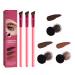 Eyebrow Brush Home Eyebrow Care Kit 4D Laminated 4D Laminated Brow Home-Grooming Kit 4D Hair Stroke Brow Stamp Brush with Eyebrow Cream (3Pcs-Mix)