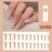 Luvadeyo 24 PCs Coffin Press on Nails - Long Acrylic Gradient Fake Nails for Women & Girls - Full Cover Cold & White Design - Buy Online on GoSupps.com