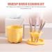 Premium Makeup Brush Cleaning Bowl Set - Ultimate Brush Cleaner & Scrubber Kit Yellow | International Shipping Available - Buy Online on GoSupps.com