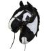 KHT aria shop hobby horsing plush horse sports toys hobby horse trend sport dressage exercises riding without horse hobby horse from handwork size A3 A3 black and white