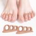 Hammer Toe Straightener - Hammer Toe Corrector for Women and Men - Gel Toe Separators for Overlapping Toes - Hammer Toe Splint Cushion to Correct Toes - 4 Pack Beige