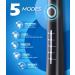 Electric Toothbrush for Adults with Travel Case | 40 000 VPM 8 Brush Heads 5 Modes - Black - Buy Online on GoSupps.com