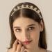 Zoestar Crystal Headband Gold Sparkly Star Headpiece Bridal Rhinestone Hair Hoop Beads Party Custom Hair Accessories for Women and Girls - Buy Online on GoSupps.com