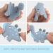 Dinosaur Teething Toy Set | Baby Teether Pain Relief + Pacifier Clip Holder | 3-12 Months | Freezer Safe | Neutral Shower Gift (Grey) - Buy Online on GoSupps.com