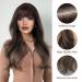 Fengq Black Ombre Brown Wig - Long Curly Synthetic Women s Wig with Ponytail for Everyday & Parties - Buy Online on GoSupps.com