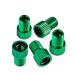 Eva Shop Bicycle 5 Set Valard Valard Valard Adapter made of aluminum for a bicycle valve on Autoventile Bicycle valve cap MTB e -bike racing bike - shipping from FRG by German brand (green)