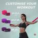 ELVIRE Fabric Resistance Bands Set of 3 - Workout & Exercise Bands for Women | Glute & Leg Bands for Squats - Coral & Purple - Buy Online on GoSupps.com