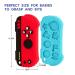 Silicone Baby Teething Toys - Game Controller Teether for Babies 0-12 Months - Sensory Exploration and Teething Relief - Blue & Red - Buy Online on GoSupps.com