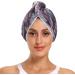 Blooming Iris Flower Dry Hair Cap Set | 2-Piece Quick Drying Towel & Button Headband | Super Absorbent & Comfortable - Buy Online on GoSupps.com