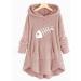 Bigfanshu Women's Tops Christmas Print Hooded Long Sleeves Sweatshirt Pullover Shirt Pink - Buy Online on GoSupps.com