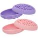 FQQWEE 2 in 1 Cosmetic Brush Drying Rack & Cleaner - Soft Silicone Makeup Brush Holder Caddy (Pink) - Perfect for Quick Clean & Dry - Buy Online on GoSupps.com