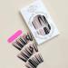 IMSOHOT Long Black French Press-On Nails 24 Pcs Glossy Acrylic with 3D Flower Charms & Rhinestones | Full Cover False Nail Tips for Women - Buy Online on GoSupps.com