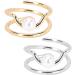Pearl Fingernail Opening Ring Adjustable Size Finger Tip Ring Nail Art Charms Accessories for Parties Weddings Business Event Birthday(Gold) - Buy Online on GoSupps.com