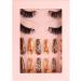 Faux Mink Lashes Manga Lashes Natural Look False Eyelashes with French Tip Press On Nails Coffin False Nails Set Full Cover Press On Nails SET71 - Buy Online on GoSupps.com