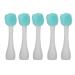 5 pieces manual silicone-face cleaning brush portable deep cleaning skin-facial massage washer Manual facial cleaning (green)