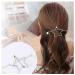 Yheakne Star Pearl Hair Slide Clip Hollow Star Gold Hair Holder Clip Pin Vintage Hair Slide Pin Bun Holder Alloy Hair Clip Decorative Hair Accessories for Women and Gilrs (Gold)