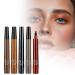 2024 Premium Magic Eyebrow Pencil with a Micro-Fork Tip 3D Microblading Eyebrow Pencil Waterproof Contouring Pen 4 Tipped Spoolie Brush Precise Brow Pen Natural Makeup Effect (COLORFUL)