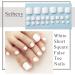 Sethexy Solid Color Glossy False Toe Nails - White Square Short Full Cover 24PCS Fake ToeNails for Women and Girls - Buy Online on GoSupps.com