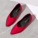 Women's Red Suede Pointed Toe Flat Casual Shoes - Size 8 - Buy Online on GoSupps.com