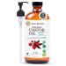 M.D. KLEAN ORGANIC CASTOR OIL 100% Cold Pressed (500ml) Amber Glass Bottle - Hexane Free | BPA Free Pump Inc | Unrefined Certified Organic | Skin Moisturizing and Conditioning Oil
