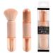 ABEUTY 4-in-1 retractable make-up brush set with bracket multifunctional cosmetic brush portable facial powder eyeshadow brush for travel (pink) rose