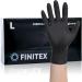 FINITEX Black Nitrile Disposable Gloves 5mil Powder-Free Latex-Free - 100 PCS Large Size for Cleaning and Food Handling - Buy Online on GoSupps.com