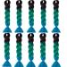 LDMY Ombre Black Green Blue Braiding Hair Extensions - 6pcs Jumbo Synthetic Hair 100g Each - Buy Online on GoSupps.com