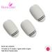 Shop Bling Art White Silver Glossy Oval False Nails - 24 Medium Tips | International Shipping - Buy Online on GoSupps.com